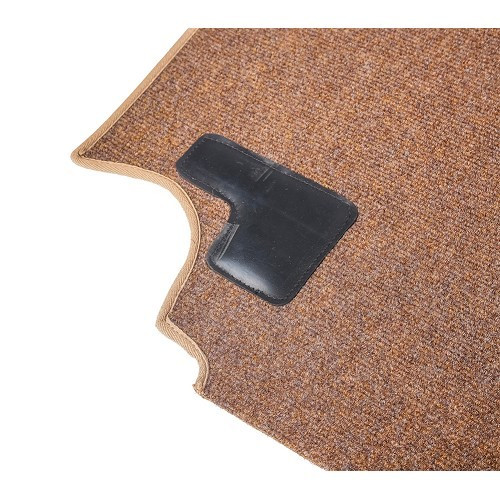 Kit Moquette Luxe Marron contour tissus Beige B/G pour Volkswagen Coccinelle Berline 60 ->61 - VB256061BG