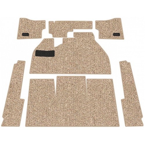 Alfombrillas beige para Volkswagen Beetle Berlina (08/1957-07/1968), con reposapiés