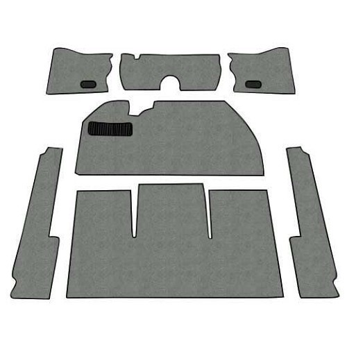  Grey carpets for Volkswagen Beetle Sedan (08/1953-07/1957), without footrests - VB26002 