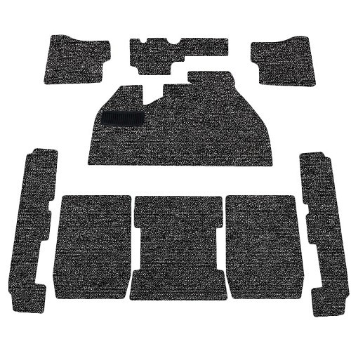  Grey carpets for Volkswagen Beetle 1200 / 1300 Sedan (08/1972-), with footrest - VB26004UG 