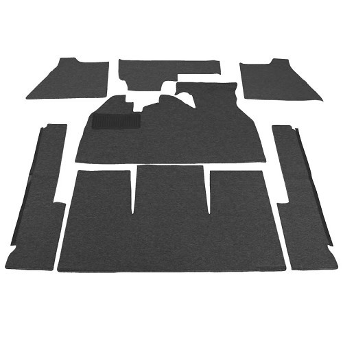  Grey carpets for Volkswagen Beetle 1302 Sedan (08/1970-07/1972), with footrest - VB26006UG 