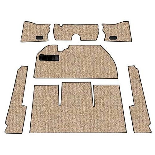  Beige carpets for Volkswagen Beetle Sedan (08/1953-07/1957), without footrests - VB26007 