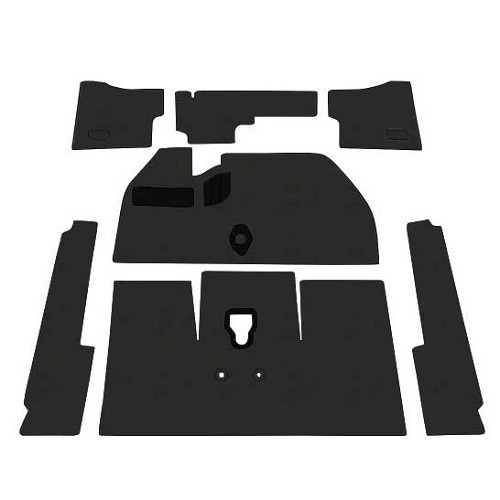  Black carpets for Volkswagen Beetle Sedan (07/1957-07/1968), without footrests - VB26008 