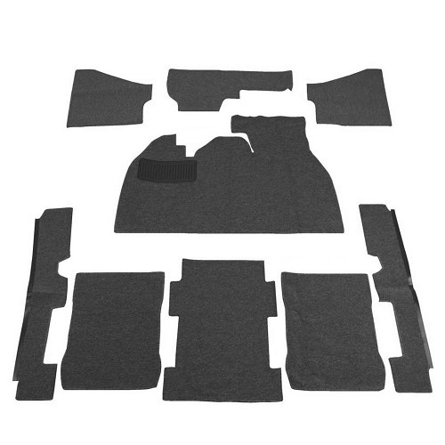  Alfombra gris para Volkswagen Beetle 1303 Berlina (08/1972-07/1975), con reposapiés - VB26008UG 