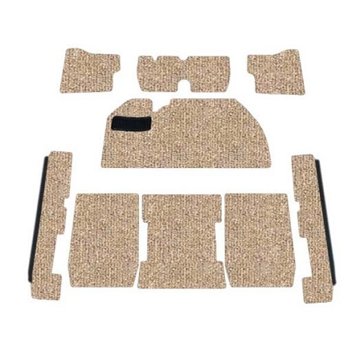  Tappeti beige per Volkswagen Maggiolino 1200 / 1300 Berlina (08/1972-), senza poggiapiedi - VB26020 