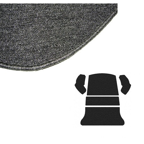 alfombra de maletero trasero "sal" en gris 