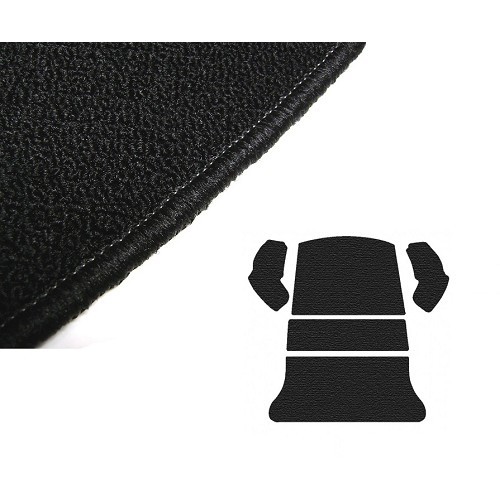Black luggage compartment carpet for Volkswagen Beetle Hatchback 65 ->72