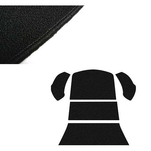  Moquette de coffre arrière noire pour Volkswagen Coccinelle Berline 73 ->78 - VB26030UN 