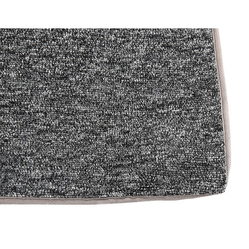  Charcoal gray" carpets for VOLKSWAGEN Beetle Sedan (08/1957-07/1961), with footrests - VB26032-1 