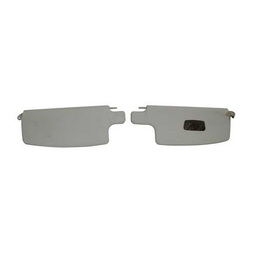  Pare-soleils Blancs cassé avec miroir pour Volkswagen Coccinelle 68-> - 2 pièces - VB28002WM 