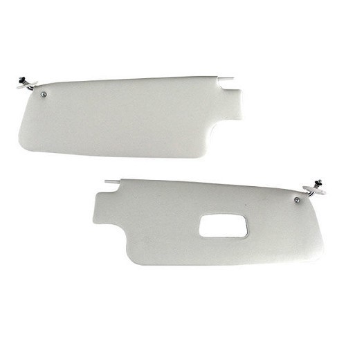  Palas de sol brancas com espelho para Volkswagen Beetle Convertible 1303 73 -&gt;79 - 2 peças - VB28005WM 