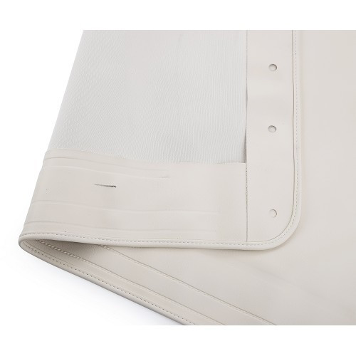 "Smooth Leatherette" cream vinyl convertible fabric for VW Beetle 57 ->63 - VB28869