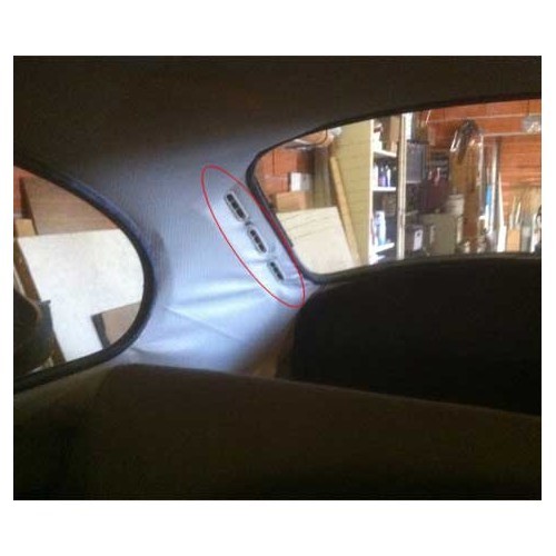 Blanco interior trasero rejillas de ventilación para Volkswagen Beetle 68-&gt; - 6 piezas - VB311467W