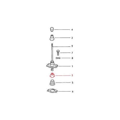 Coulisseau sur levier de vitesses pour Volkswagen Cox - VB31505