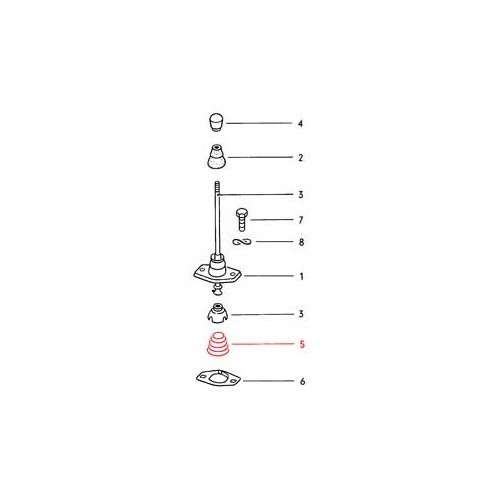 Pressure spring under the gearlever for Volkswagen Beetle 53-> - VB31506