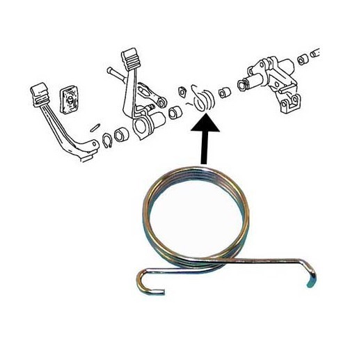 Ressort de pédale de frein pour Volkswagen Coccinelle 67-> - VB32404