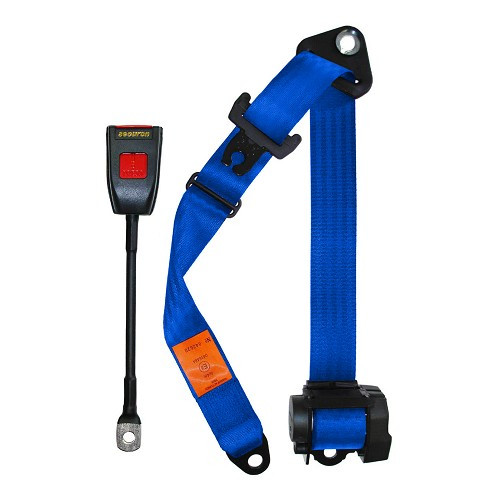  Cinto de segurança universal SECURON para a frente, modelo de 4 pontos e retractor - Azul - VB38092 