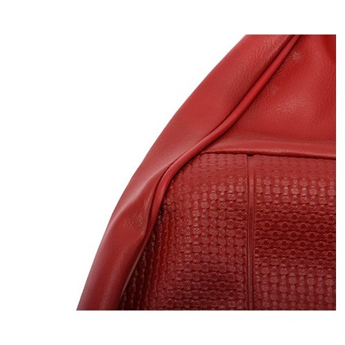 Embossed vinyl TMI original Burgundy colour seat covers for Volkswagen Beetle Hatchback 73 (USA) - VB43112707