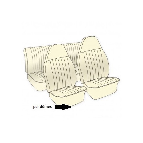  TMI embossed vinyl seat covers for Volkswagen Beetle Sedan 73 (USA) - VB431127G 