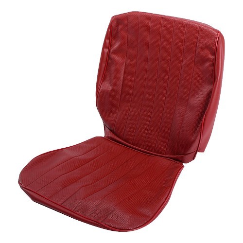 TMI seat covers in burgundy embossed vinyl for Volkswagen Beetle Sedan 73 (Europe) - VB43113107
