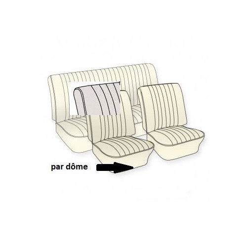  TMI embossed vinyl seat covers for Volkswagen Beetle Sedan 73 (Europe) - VB431131G 