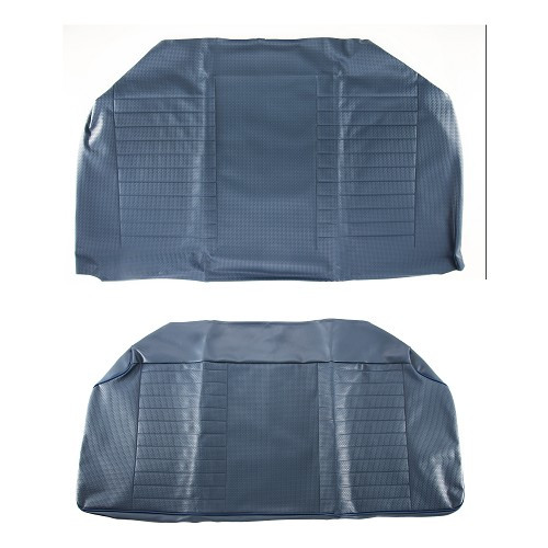 Capas de assento em vinil com relevo TMI Azul (08) para Volkswagen Cox Sedan 74 -&gt;78 (Europa) - VB43113208