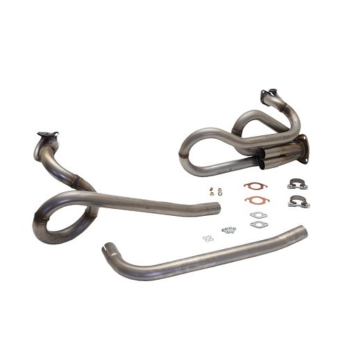  Échappement CSP Python Inox 38 mm avec carbu origine & J-tubes pour VOLKSWAGEN Coccinelle 1300cc + - VC20195-2 