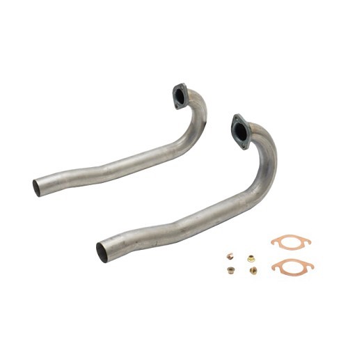 Échappement CSP Python Inox 38 mm avec carbu origine & J-tubes pour VOLKSWAGEN Coccinelle 1300cc + - VC20195