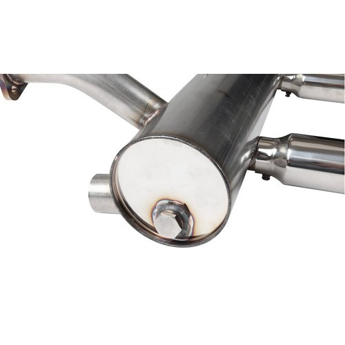 Stainless steel exhaust for Volkswagen Beetle 1300,1500 and 1600 single intake without heater (08/1965-12/1979) - 42mm - VC20505