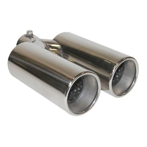  Tube de sortie d'échappement Inox pour échappement sport double sortie 42 mm pour Volkswagen Coccinelle - VC20703 