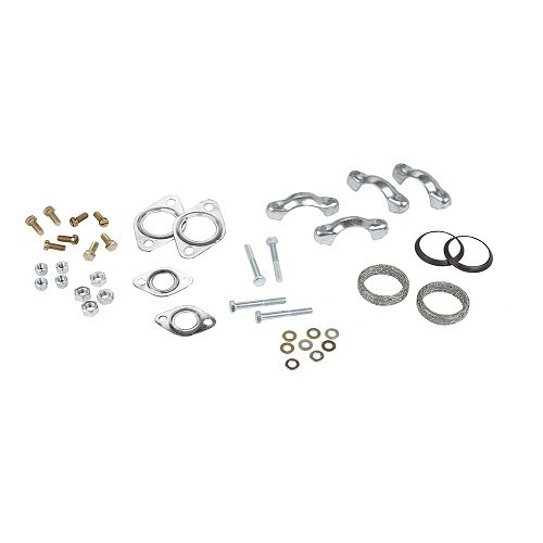 Exhaust Clamp & Gasket Kit for Volkswagen Beetle, Type 3 & Kombi 1200 ->1600