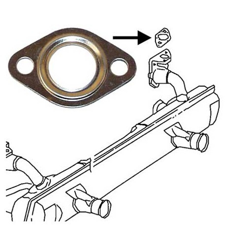 Joint de réchauffeur Simple sur échappement pour Volkswagen Coccinelle & Combi 65-> - VC22107