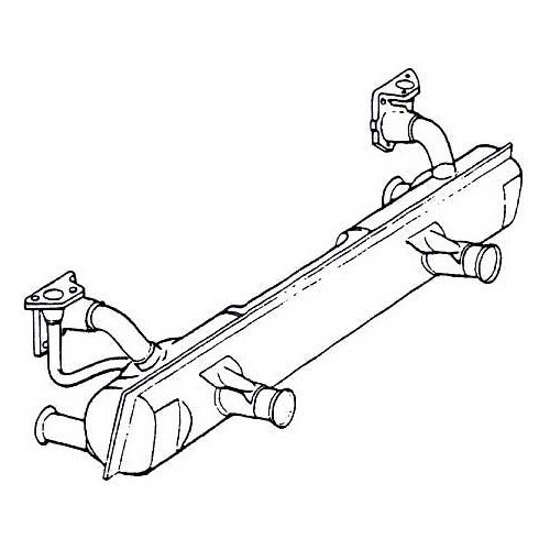 Uitlaatdemper 1200 voor Volkswagen Kever 60 -&gt;62 - VC25002