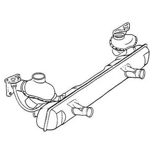 Silencieux d'échappement 1300 / 1500 / 1600 simple réchauffage pour Volkswagen Coccinelle 65-> - VC25100