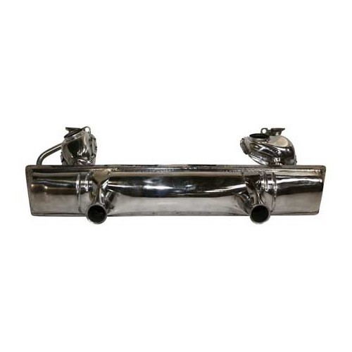  Stainless steel muffler 1300 / 1500 / 1600 single reheat for Volkswagen Beetle 65-&gt; - VC25101 