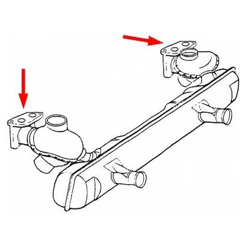 Silenziatore 1300 / 1600 doppio riscaldato per Volkswagen Beetle 73-&gt; - VC25200