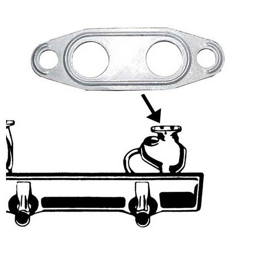 Junta de aquecedor duplo para Volkswagen Carocha 1303 (AR) - VC25200J