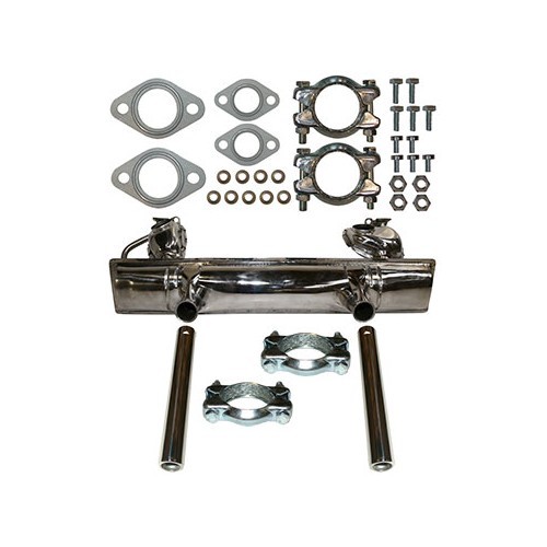  Kit de escape completo Inox para Volkswagen escarabajo 1200 63-> - VC25301K 