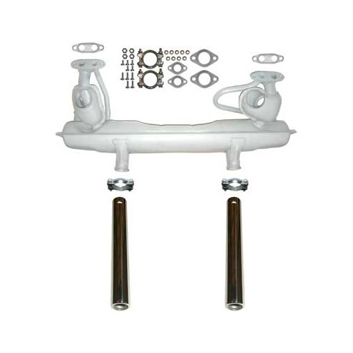  Sistema de escape completo para Volkswagen Beetle 1303 de dupla entrada (12/1972-07/1979) - qualidade OE  - VC25314 