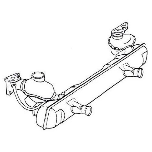 Exhaust muffler for Volkswagen Beetle 1600 with lambda sensor - VC25560