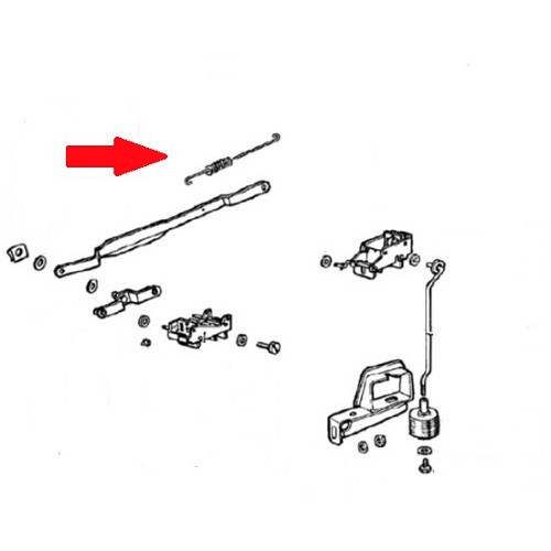 Molla per aletta di ventilazione per turbina su Volkswagen Maggiolino (08/1964-) - VC26401