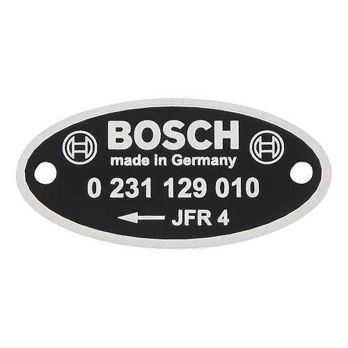     
                
                
    Identification plate for Bosch igniter "010" - VC30931
