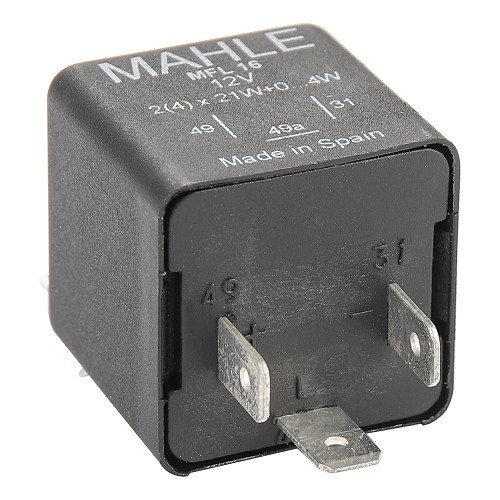  Relé intermitente Mahle de 12 voltios y 3 polos (con Warning)  - VC31215 