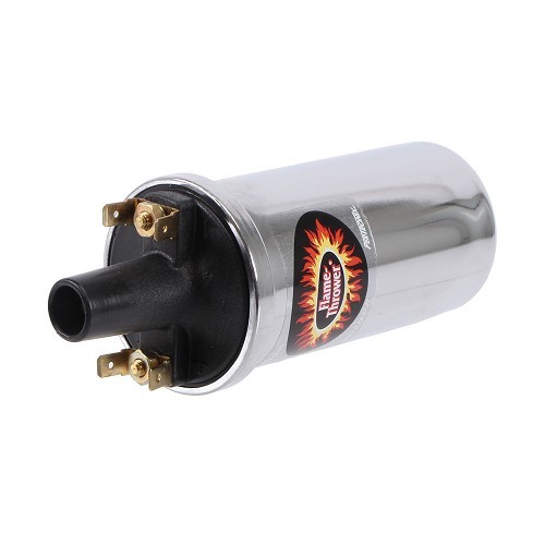 Bobina de ignição PERTRONIX FLAME THROWER 40000 Volts - 3 Ohms - 12V - cromada - VC32008