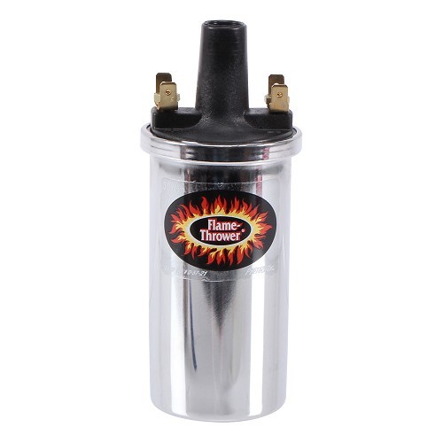  Bobine d'allumage PERTRONIX FLAME THROWER 40000 Volts - 3 Ohms - 12V - chromée - VC32008 