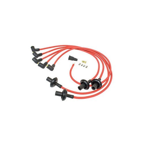  Faisceau de fils de bougies silicone 8mm Rouge 90° pour Volkswagen Coccinelle & Combi - VC32111 