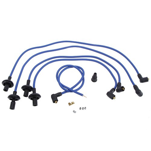  Faisceau de fils de bougies silicone 8mm Bleu 90° pour Volkswagen Coccinelle & Combi - VC32112 