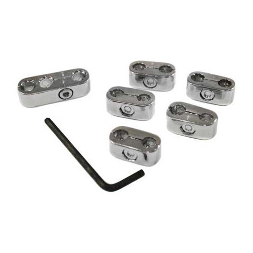 Set of chrome-plated spark plug wire separators