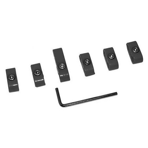 Set of black spark plug wire separators