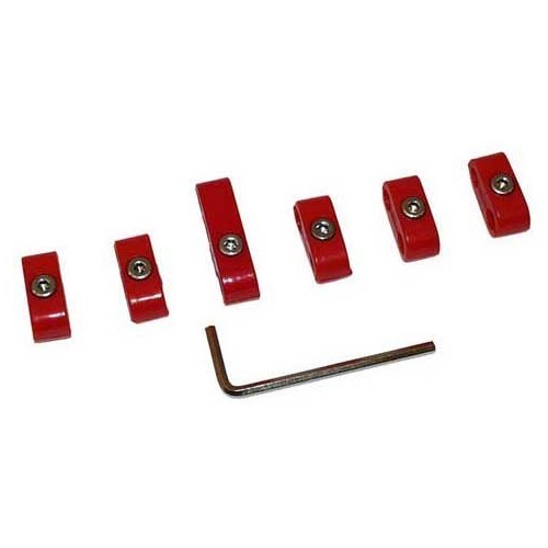 Red spark plug separators set